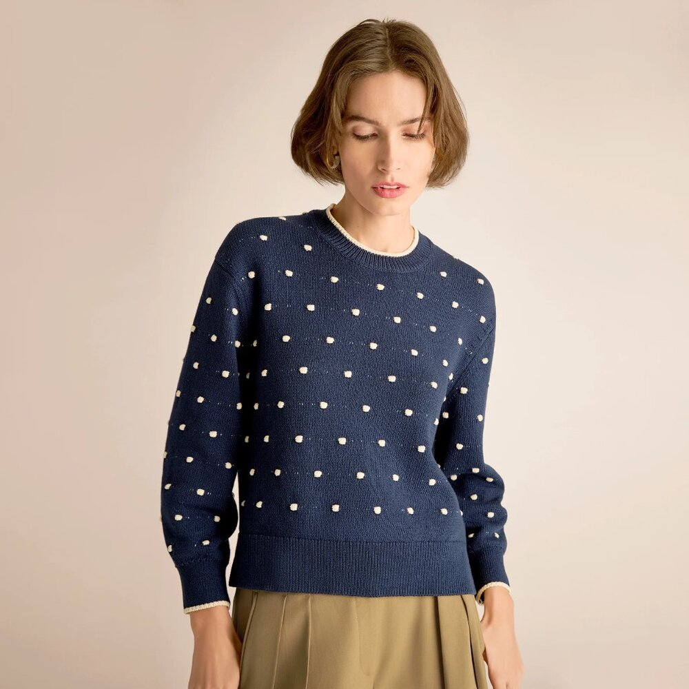 MM Lafleur - The Kim Crewneck Sweater - Dot Knit
